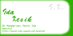 ida kesik business card